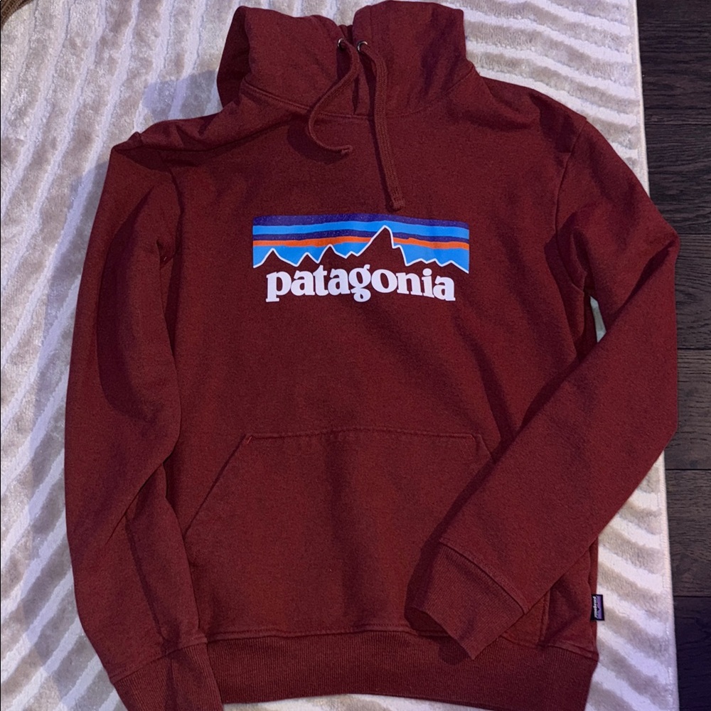 Patagonia Maroon Hoodie with Logo